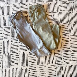 Old Navy Rockstar Mid-Rose Skinny Jean Bundle Grey and Olive Size 8